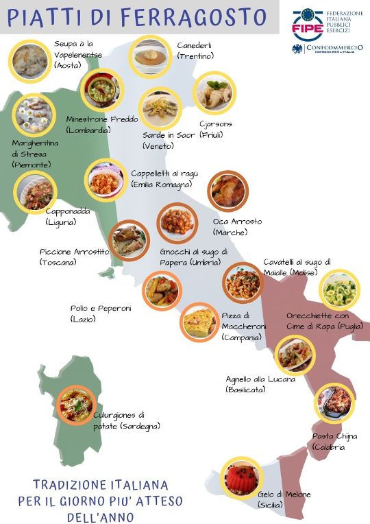 PIATTI DI FERRAGOSTO TRADIZIONE ITALIANA PER IL GIORNO PIU ATTESO DELLANNO